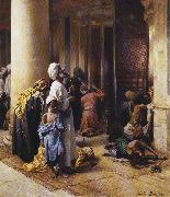 Ludwig Deutsch The Hour of Prayer. USA oil painting artist